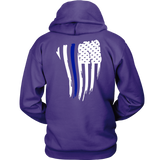 Thin Blue Line American Flag Hoodie