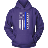 "Thank you" - Thin Blue Line Flag Hoodie