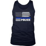 POLICE - Thin Blue Line Flag Tank Tops