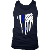 Thin Blue Line American Flag Tank top