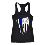 Thin Blue Line Flag - Women's Racerback Tank Top