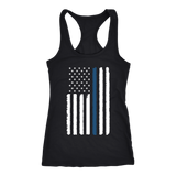 Thin Blue Line Flag - Women's Racerback Tank Top