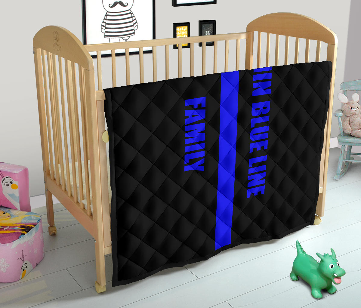 Thin blue line baby blanket sale