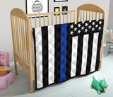 Thin Blue Line Baby Blanket/Quilt - Type 1