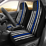 Thin Blue Line Flag - Car Seat Covers - Type 3