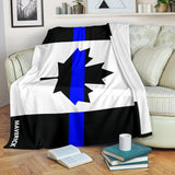 Mockup - Personalized Canada Thin Blue Line Blanket - 1