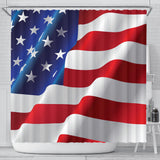 American Flag Shower Curtain