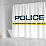 POLICE - Thin Blue Line Shower Curtain