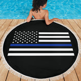 Thin Blue Line Beach Blanket - Type 2