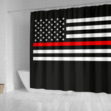 Thin Red Line Shower Curtain - Type 1