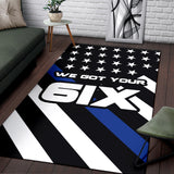We Got Your Six - Thin Blue Line Rug