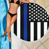 Thin Blue Line Flag - Beach Blanket