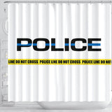 POLICE - Thin Blue Line Shower Curtain