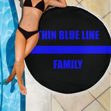 Thin Blue Line Family - Beach Blanket