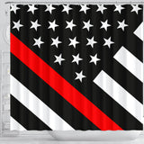 Thin Red Line Shower Curtain - Type 2