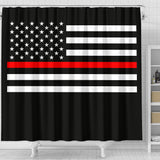 Thin Red Line Shower Curtain - Type 1