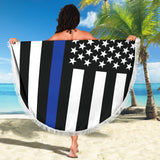 Thin Blue Line Flag - Beach Blanket