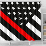 Thin Red Line Shower Curtain - Type 2