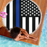 Thin Blue Line Flag - Beach Blanket