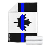 Mockup - Personalized Canada Thin Blue Line Blanket - 1