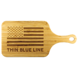 Thin Blue Line - Cutting Board with Handle