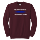 Youth "I support the Thin Blue Line" Sweatshirt - Kids