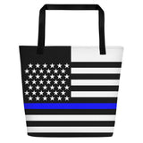 Thin Blue Line Flag - Beach Bag