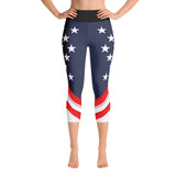 American (USA) Flag - Yoga Capri Leggings