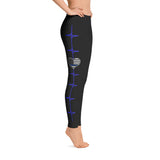 Thin Blue Line Heartbeat Leggings