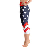 American (USA) Flag - Yoga Capri Leggings