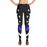 Thin Blue Line Flag Stars And Stripes Leggings