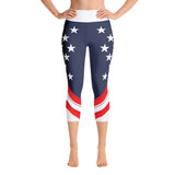 American (USA) Flag - Yoga Capri Leggings