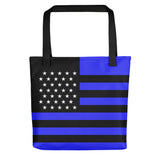 Thin Blue Line American Flag - Tote Bag