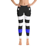 Thin Blue Line Flag Stars And Stripes Leggings - Version 2