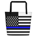 Thin Blue Line Flag - Beach Bag