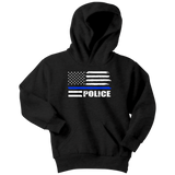 Police - Thin Blue Line - Kids Hoodie