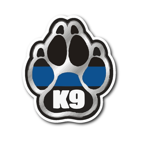 K9 Paw - Thin Blue Line Sticker/Decal