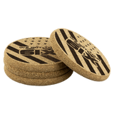 We Got Your Six - Round Coasters - Type 2 - Set of 4