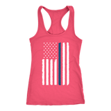 Thin Blue Line Flag - Women's Racerback Tank Top