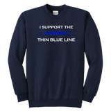 Youth "I support the Thin Blue Line" Sweatshirt - Kids