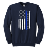 Thank You - Thin Blue Line Kids Sweatshirt
