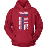 "Proud supporter" - Thin Blue Line Flag Hoodie