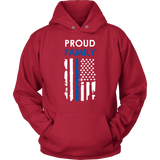 "Proud family" - Thin Blue Line Flag Hoodie