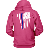 Thin Blue Line American Flag Hoodie