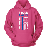 Proud family Thin Blue Line Flag Hoodies