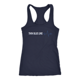 Women's Thin Blue Line Heartbeat - Racerback Tank Top