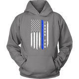 "Thank you" - Thin Blue Line Flag Shirt + Hoodies