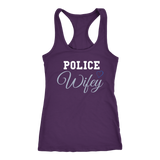 Women's Police Wife - Racerback Tank Top