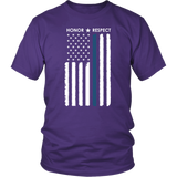 Thin Blue Line Flag Honor Respect Shirt + Hoodies