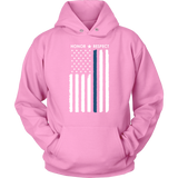Thin Blue Line Flag Honor Respect Hoodie